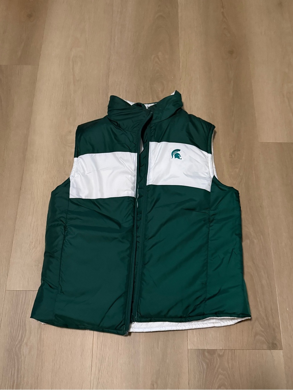 Colombia Michigan State Reversible Puffer Vest Women’s Large